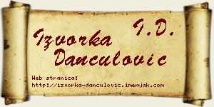 Izvorka Dančulović vizit kartica